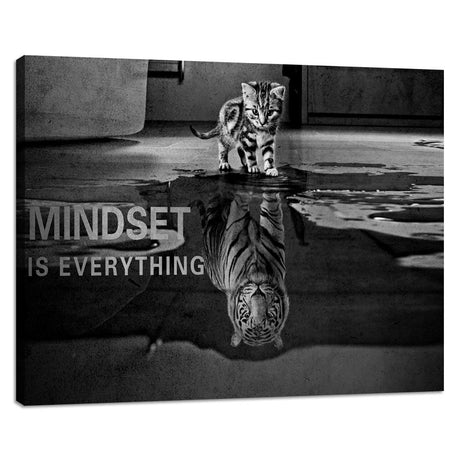 Success Tree Inspirational Quote Canvas Wall Art Motivational Motto Painting Inspiring Entrepreneur Posters Prints Artwork Decor Framed for Home Office Classroom Ready to Hang - 12" Wx18 H