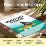 Motivational Wall Art Posters for Home, Office - Mindset is Everything - LARGE 11X14 - Inspirational Gifts for Men, Students - Entrepreneur Wall Art Decor - Uplifting Self-Improvement Positive Quotes