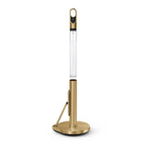 simplehuman Standing Paper Towel Holder with Spray Pump, Brass Stainless Steel, Gold