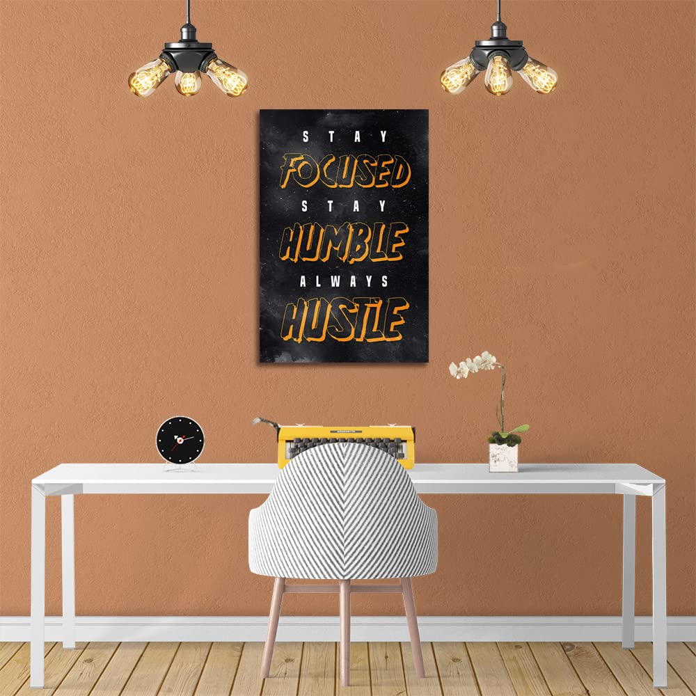 Success Tree Inspirational Quote Canvas Wall Art Motivational Motto Painting Inspiring Entrepreneur Posters Prints Artwork Decor Framed for Home Office Classroom Ready to Hang - 12" Wx18 H