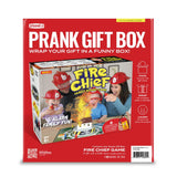 Prank-O My First Fire Prank Gift Box – Empty Box for Wrapping Real Presents – Hilarious Fake Packaging for Birthdays, Christmas, and Holidays – Fun Gag Gift Box for Men, Women, and Kids