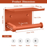Tindbea Toilet Paper Holder with Phone Shelf, Adhesive or Screw Wall Mount Toilet Tissue Roll Holder, Rustproof & Multifunctional Stainless Steel Bathroom Storage Dispenser (Brushed Nickel)