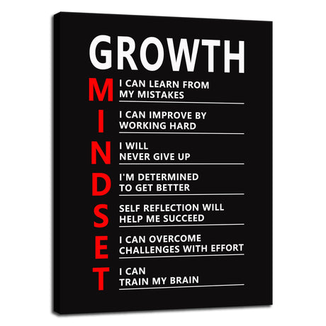 Inspirational Office Wall Decor Motivational Discipline Noun Canvas Wall Art Posters Prints Entrepreneur Quote Wall Picture Paintings Artwork Home Bedroom Framed Ready to Hang[12''W X 18''H]