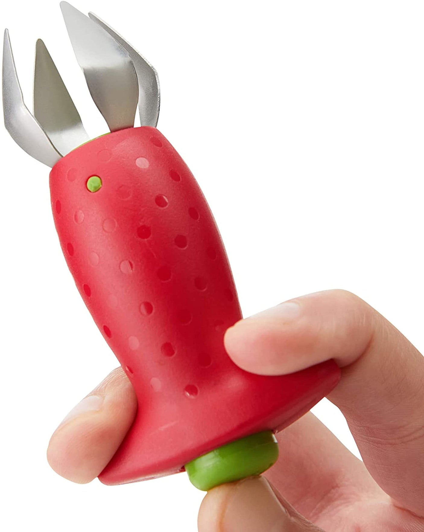 Chef'n Original Stem Gem Strawberry Huller, Red/Green -