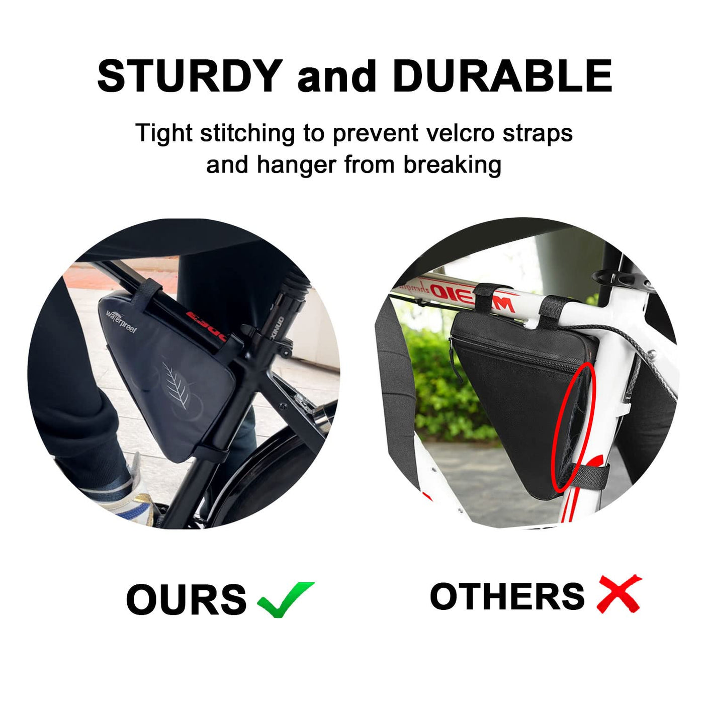 NDakter Bike Bicycle Frame Storage Bag, 2L Waterproof Bicycles Triangle Pouch, Cycling Pack for Phone, Wallet, Keys, Tools, Accessories, Bikes Front Tube Bag for Mountain Road Bike, MTB
