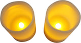 Set of 2 Magic Candles, Blow Them Out Like a Real Candle, or Shake Them to Turn on/Off, Battery Operated Candles, uses 2 AAA Batteries, 3” Dia x 4” Height