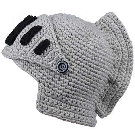Creative Barbarian Knit Beard Hat Funny Knit Cap Wig Beanie Hats Beard Facemask