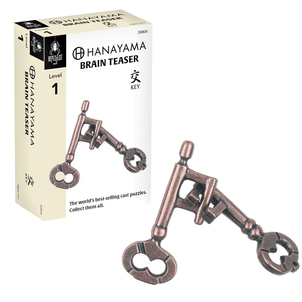 BePuzzled | Key Hanayama Metal Brainteaser Puzzle Mensa Rated Level 1, for Ages 12 and Up