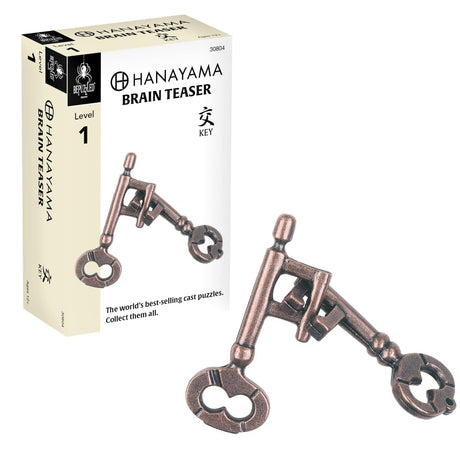 BePuzzled | Key Hanayama Metal Brainteaser Puzzle Mensa Rated Level 1, for Ages 12 and Up
