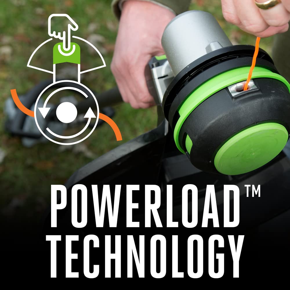 EGO Power+ ST1502SA 15-Inch 56-Volt Cordless String Trimmer with Rapid Reload and Split Shaft 2.5Ah Battery and Charger Included, Black