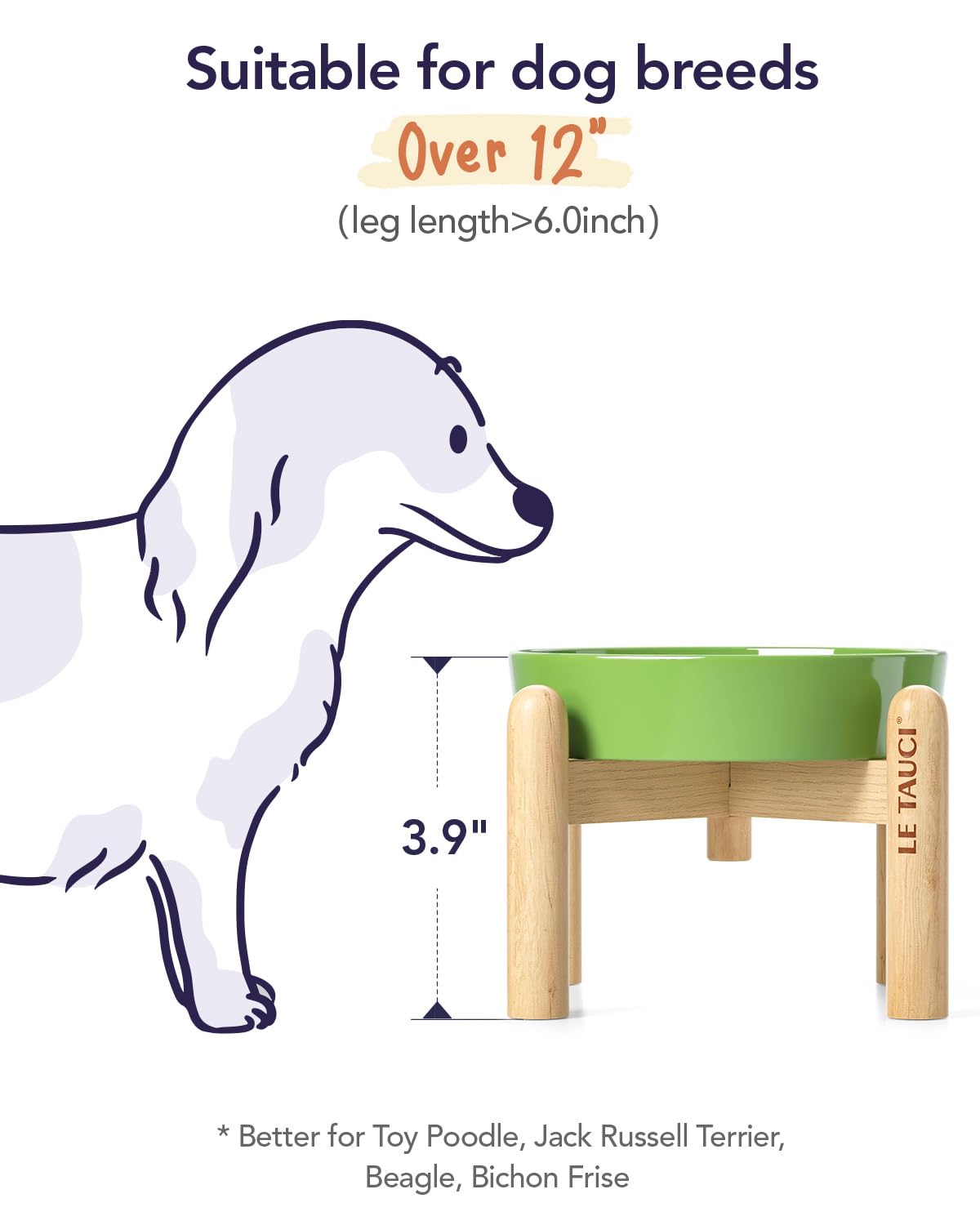 LE TAUCI Dog Bowls Slow Feeder Ceramic, 1.5 Cups Slow Feeding Dog Bowl Small Medium Breed, Puppy Slow Feeder Bowl for Fast Eater, Dog Dishes to Slow Down Eating, Puzzle Dog Food Bowl, Maze Purple