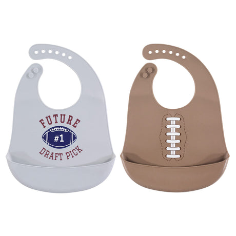 Hudson Baby Unisex Baby Silicone Bibs, Perfect Gentlemen, One Size