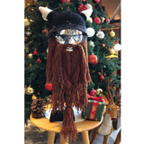 Creative Barbarian Knit Beard Hat Funny Knit Cap Wig Beanie Hats Beard Facemask