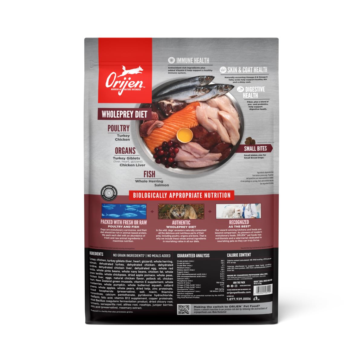 ORIJEN Dry Dog Food, Grain Free Dry Dog Food for All Life Stages, Fresh or Raw Ingredients, 13lb, Multiple Options