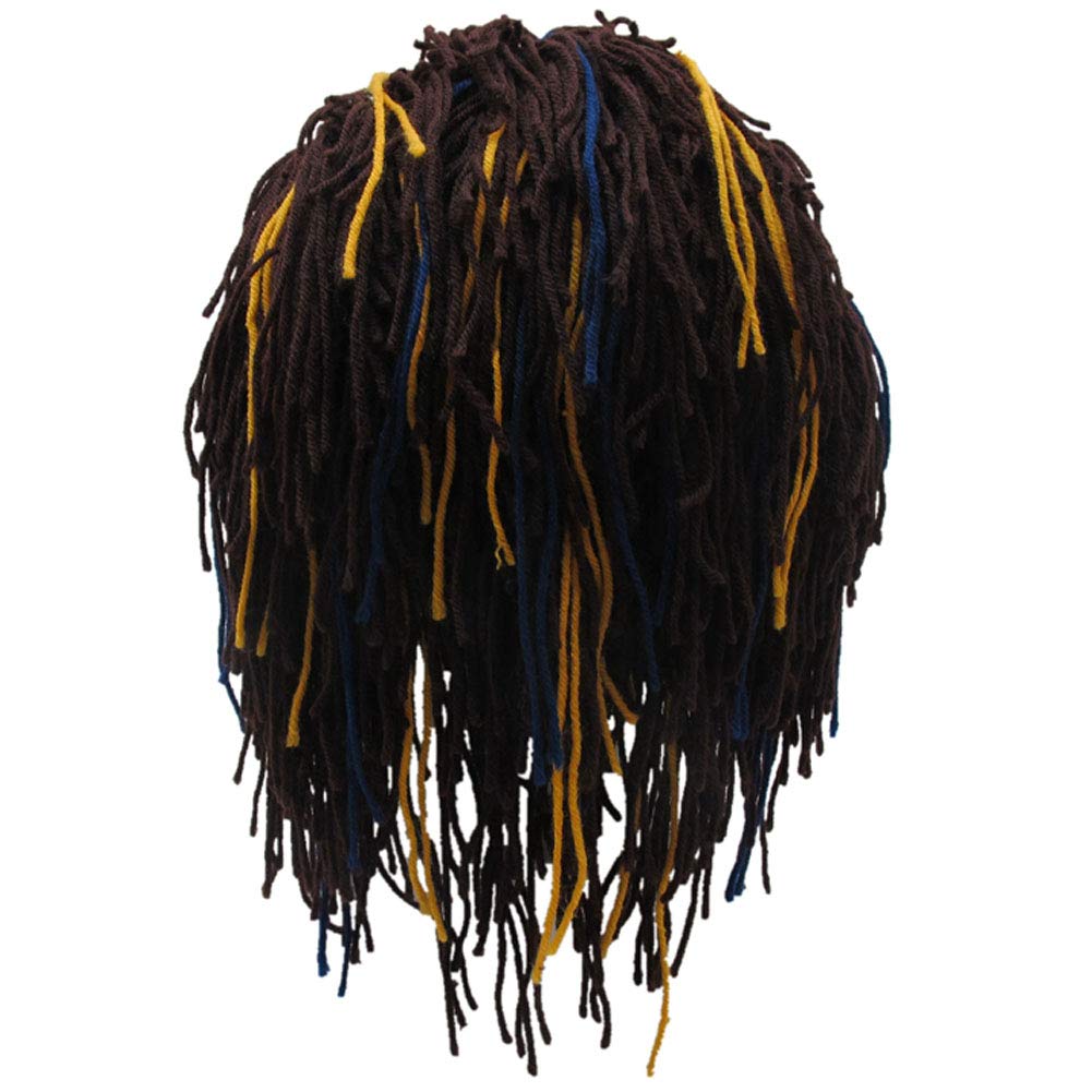 Creative Barbarian Knit Beard Hat Funny Knit Cap Wig Beanie Hats Beard Facemask