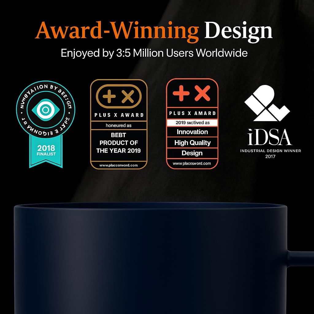 Ember Temperature Control Smart Mug 2, 14 Oz, App-Controlled Heated Coffee Mug with 80 Min Battery Life and Improved Design, White