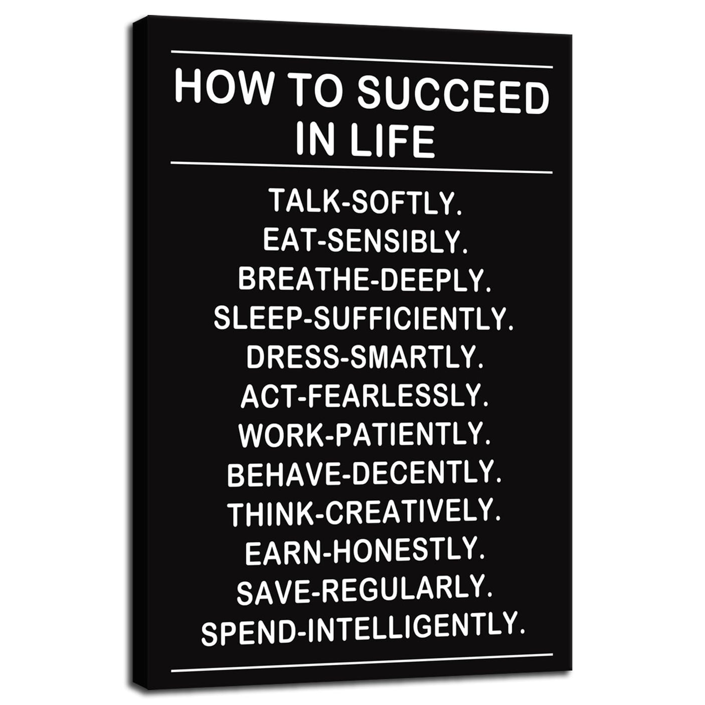 Inspirational Office Wall Decor Motivational Discipline Noun Canvas Wall Art Posters Prints Entrepreneur Quote Wall Picture Paintings Artwork Home Bedroom Framed Ready to Hang[12''W X 18''H]