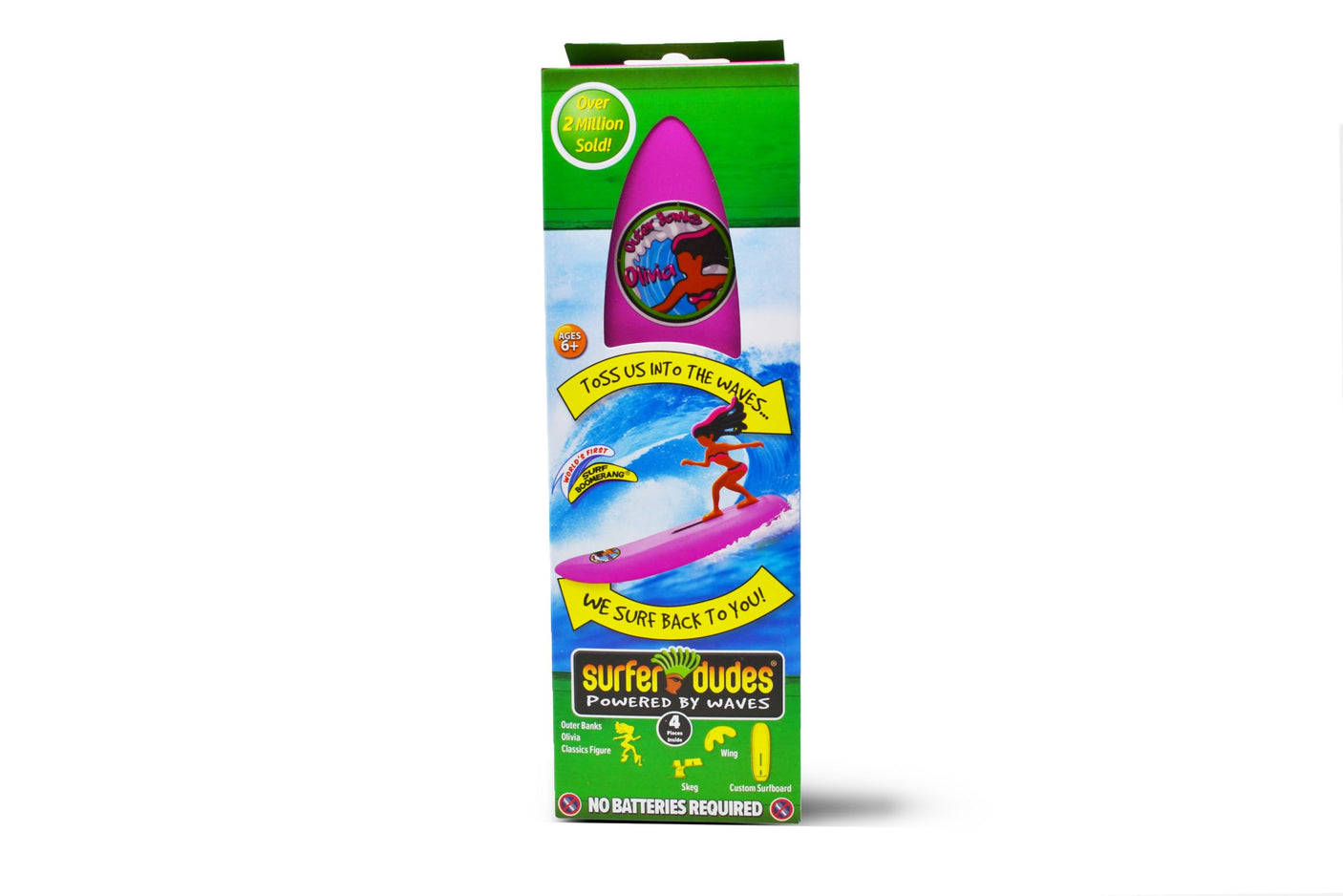 Surfer Dudes Classics Wave Powered Mini-Surfer and Surfboard Toy - J-Bay Jack