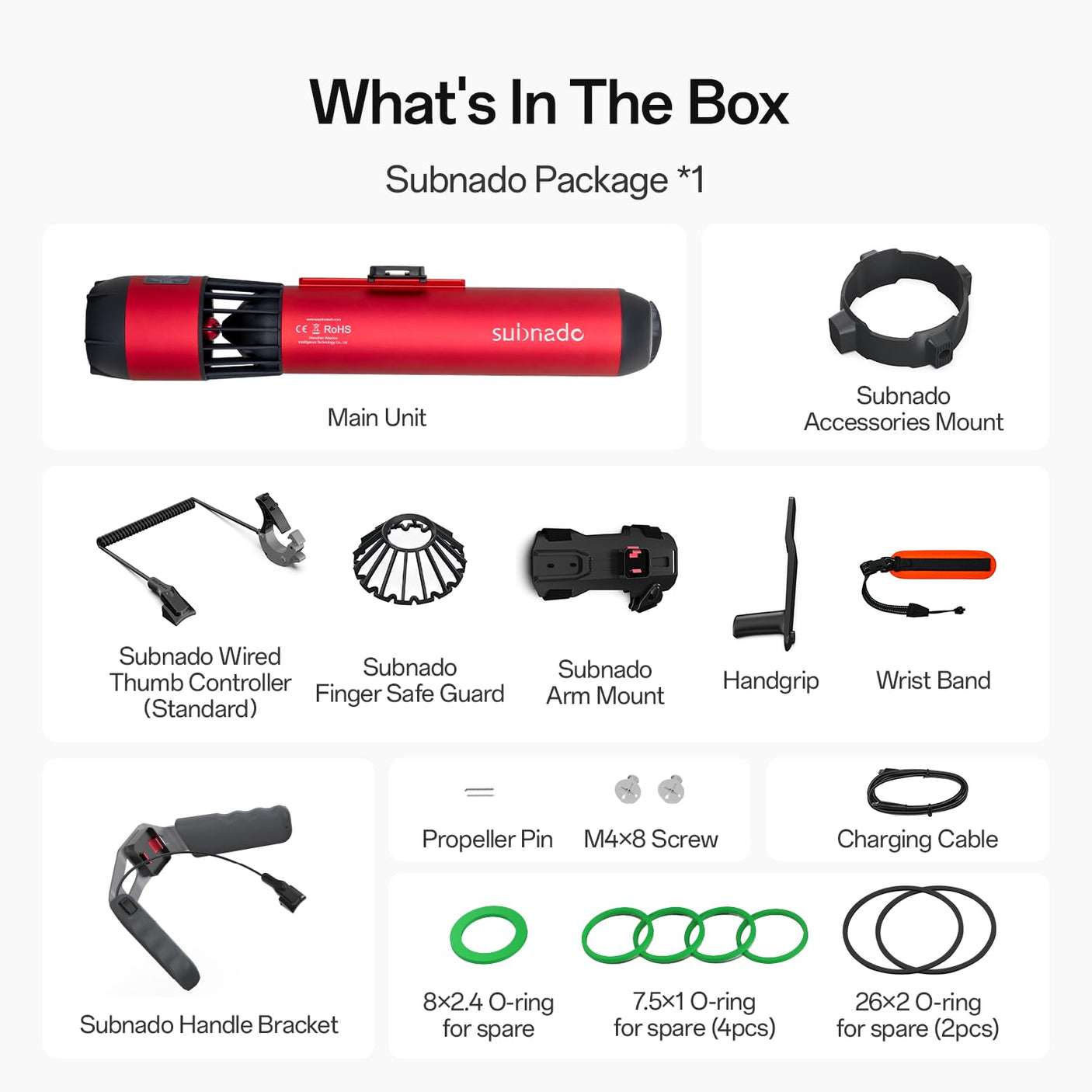 Waydoo Subnado Underwater Scooter Black and Red Special Version