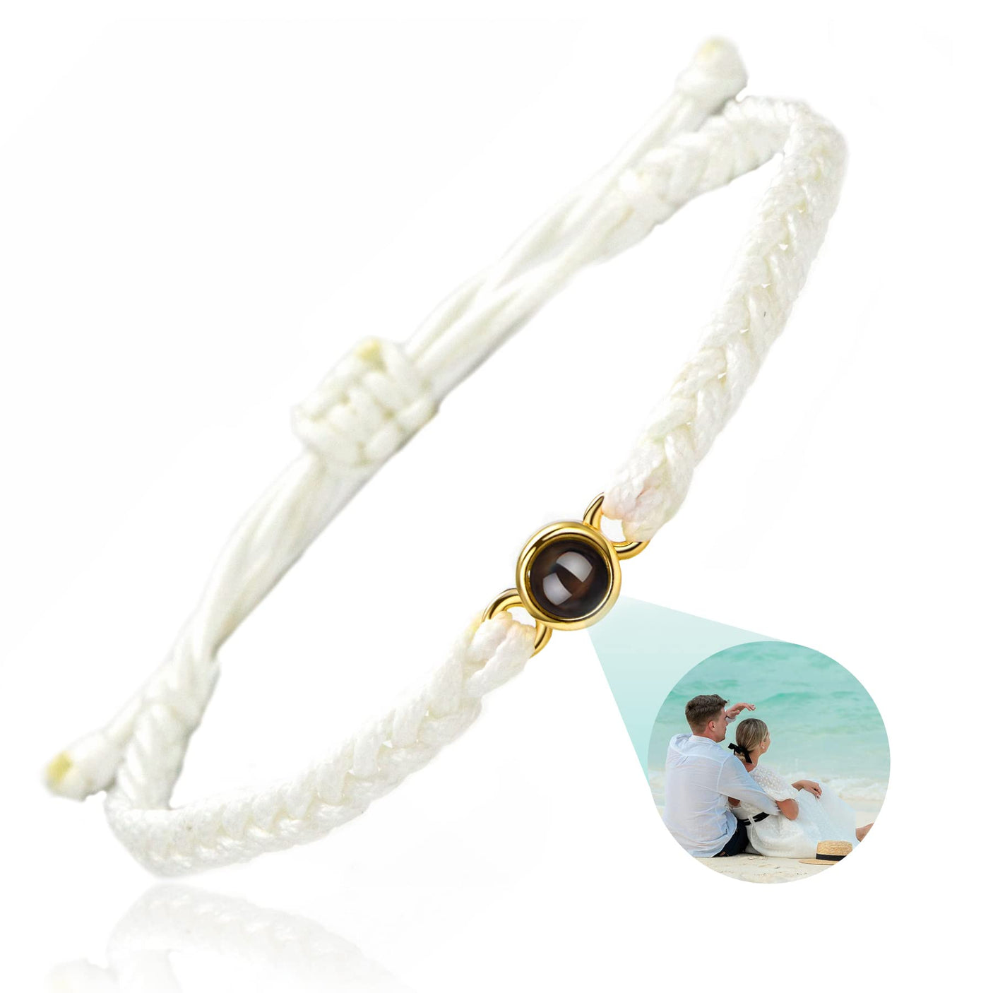 SUPHELPU Custom Bracelets with Picture Inside, Picture Bracelet Personalized Photo, Women's Identification Bracelets, Memorial Gifts for Loved One