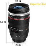 Camera Lens Coffee Mug, Fun Photo Stainless Steel Lens Mug Thermos Great Gifts for Photographers,Home Supplies,Friends,School Rewards