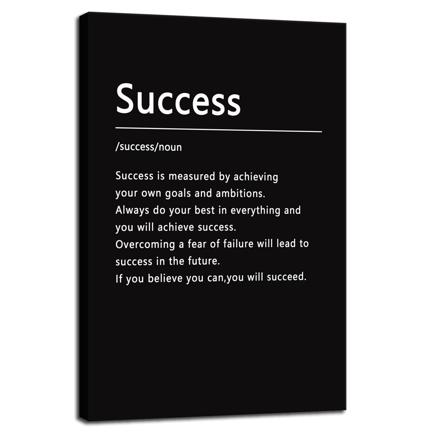 Inspirational Office Wall Decor Motivational Discipline Noun Canvas Wall Art Posters Prints Entrepreneur Quote Wall Picture Paintings Artwork Home Bedroom Framed Ready to Hang[12''W X 18''H]