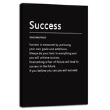 Inspirational Office Wall Decor Motivational Discipline Noun Canvas Wall Art Posters Prints Entrepreneur Quote Wall Picture Paintings Artwork Home Bedroom Framed Ready to Hang[12''W X 18''H]
