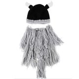 Creative Barbarian Knit Beard Hat Funny Knit Cap Wig Beanie Hats Beard Facemask
