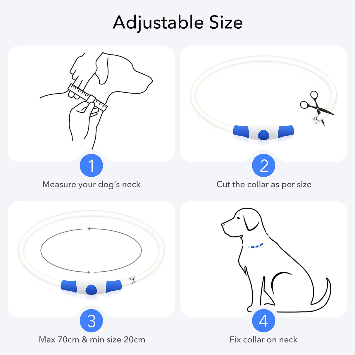 Colaseeme LED Dog Collar Light Up Dog Collars 1 Count USB Rechargeable TPU Glow Safety Basic Dog Collars, Please Do Not Use Fast Charging (Green)