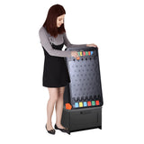 WinSpin 30" Prize Drop Board Foldable Stand Disk Drop Board Game Customizable 6 Slots with 10 Pucks for Carnival Tradeshow Party, (19"x30")