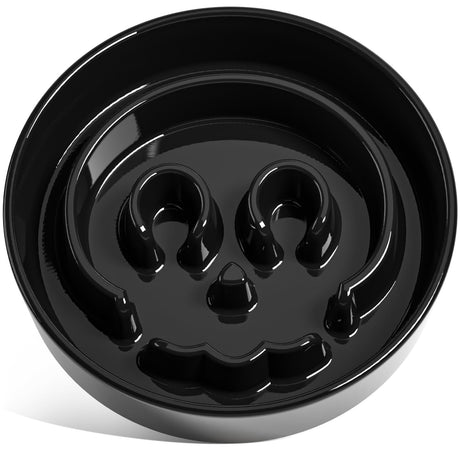 LE TAUCI Dog Bowls Slow Feeder Ceramic, 1.5 Cups Slow Feeding Dog Bowl Small Medium Breed, Puppy Slow Feeder Bowl for Fast Eater, Dog Dishes to Slow Down Eating, Puzzle Dog Food Bowl, Maze Purple