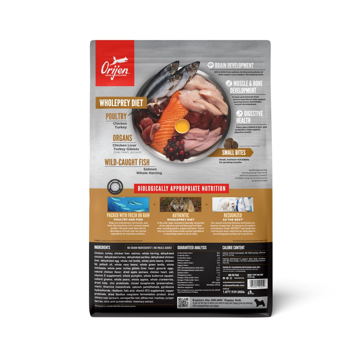 ORIJEN Dry Dog Food, Grain Free Dry Dog Food for All Life Stages, Fresh or Raw Ingredients, 13lb, Multiple Options