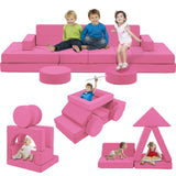 22Pcs Modular Kids Play Couch - Kids Couch for Playroom Bedroom Living Rooms Toddler Sofa for Inspiring Child Creativity，Children Convertible Foam Sofa