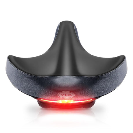 YLG Oversized Comfort Bike Seat Comfortable Replacement Bike Saddle Memory Foam Soft Bike Saddle Waterproof Universal Fit Bicycle Seat for Women Men