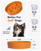 LE TAUCI Dog Bowls Slow Feeder Ceramic, 1.5 Cups Slow Feeding Dog Bowl Small Medium Breed, Puppy Slow Feeder Bowl for Fast Eater, Dog Dishes to Slow Down Eating, Puzzle Dog Food Bowl, Maze Purple