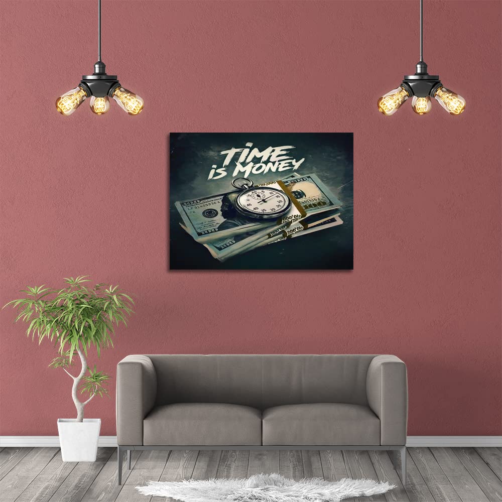 Success Tree Inspirational Quote Canvas Wall Art Motivational Motto Painting Inspiring Entrepreneur Posters Prints Artwork Decor Framed for Home Office Classroom Ready to Hang - 12" Wx18 H