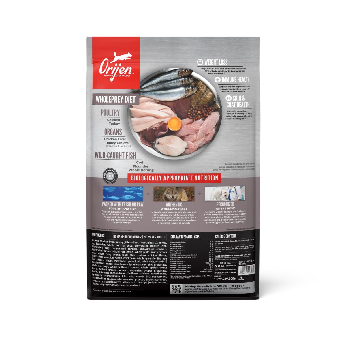 ORIJEN Dry Dog Food, Grain Free Dry Dog Food for All Life Stages, Fresh or Raw Ingredients, 13lb, Multiple Options