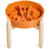 LE TAUCI Dog Bowls Slow Feeder Ceramic, 1.5 Cups Slow Feeding Dog Bowl Small Medium Breed, Puppy Slow Feeder Bowl for Fast Eater, Dog Dishes to Slow Down Eating, Puzzle Dog Food Bowl, Maze Purple