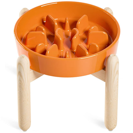 LE TAUCI Dog Bowls Slow Feeder Ceramic, 1.5 Cups Slow Feeding Dog Bowl Small Medium Breed, Puppy Slow Feeder Bowl for Fast Eater, Dog Dishes to Slow Down Eating, Puzzle Dog Food Bowl, Maze Purple