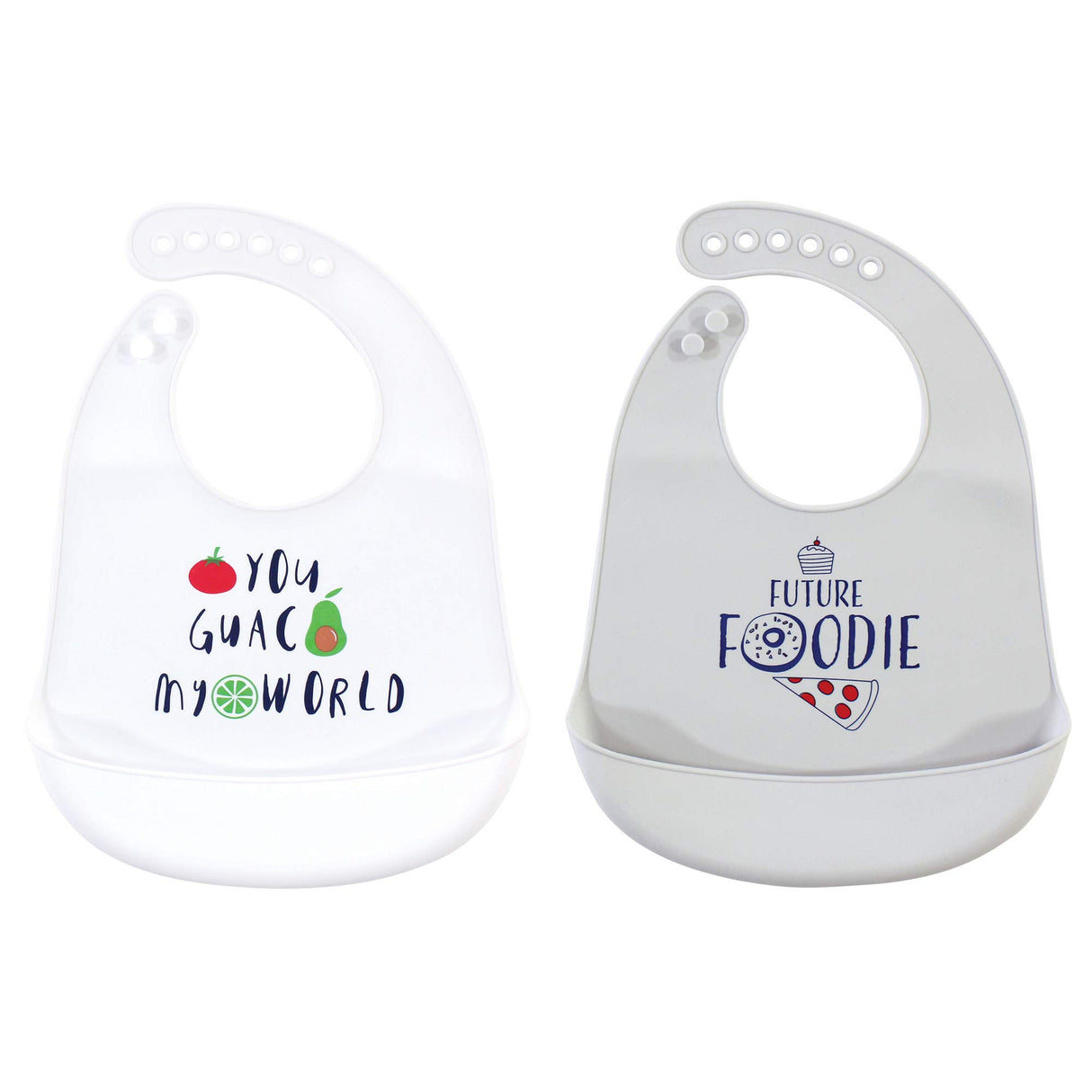 Hudson Baby Unisex Baby Silicone Bibs, Perfect Gentlemen, One Size
