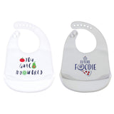 Hudson Baby Unisex Baby Silicone Bibs, Perfect Gentlemen, One Size