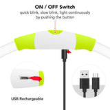 Colaseeme LED Dog Collar Light Up Dog Collars 1 Count USB Rechargeable TPU Glow Safety Basic Dog Collars, Please Do Not Use Fast Charging (Green)
