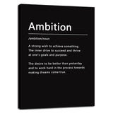 Inspirational Office Wall Decor Motivational Discipline Noun Canvas Wall Art Posters Prints Entrepreneur Quote Wall Picture Paintings Artwork Home Bedroom Framed Ready to Hang[12''W X 18''H]