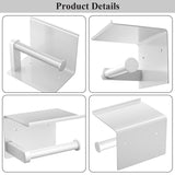 Tindbea Toilet Paper Holder with Phone Shelf, Adhesive or Screw Wall Mount Toilet Tissue Roll Holder, Rustproof & Multifunctional Stainless Steel Bathroom Storage Dispenser (Brushed Nickel)