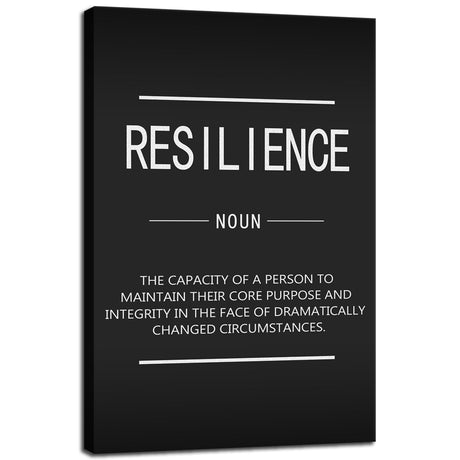 Inspirational Office Wall Decor Motivational Discipline Noun Canvas Wall Art Posters Prints Entrepreneur Quote Wall Picture Paintings Artwork Home Bedroom Framed Ready to Hang[12''W X 18''H]