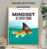 Motivational Wall Art Posters for Home, Office - Mindset is Everything - LARGE 11X14 - Inspirational Gifts for Men, Students - Entrepreneur Wall Art Decor - Uplifting Self-Improvement Positive Quotes