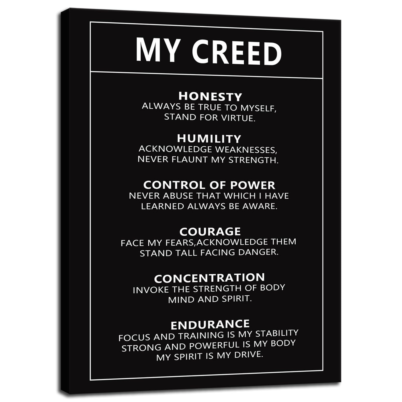 Inspirational Office Wall Decor Motivational Discipline Noun Canvas Wall Art Posters Prints Entrepreneur Quote Wall Picture Paintings Artwork Home Bedroom Framed Ready to Hang[12''W X 18''H]