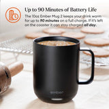 Ember Temperature Control Smart Mug 2, 14 Oz, App-Controlled Heated Coffee Mug with 80 Min Battery Life and Improved Design, White