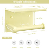 Tindbea Toilet Paper Holder with Phone Shelf, Adhesive or Screw Wall Mount Toilet Tissue Roll Holder, Rustproof & Multifunctional Stainless Steel Bathroom Storage Dispenser (Brushed Nickel)