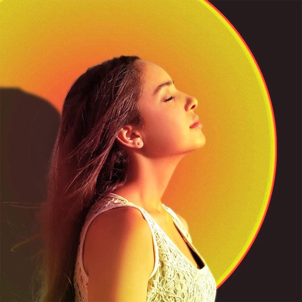 YouOKLight Sunset Lamp, Sunset Projector Lamp 10W LED Sunset Light Night Light 180 Degree Rotation Romantic Rainbow Light USB Charging for Bedroom Party Home Decor, Rainbow…